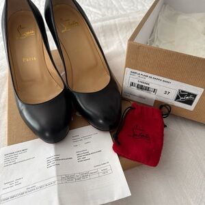 Christian Louboutin Shiny Black Nappa Heels